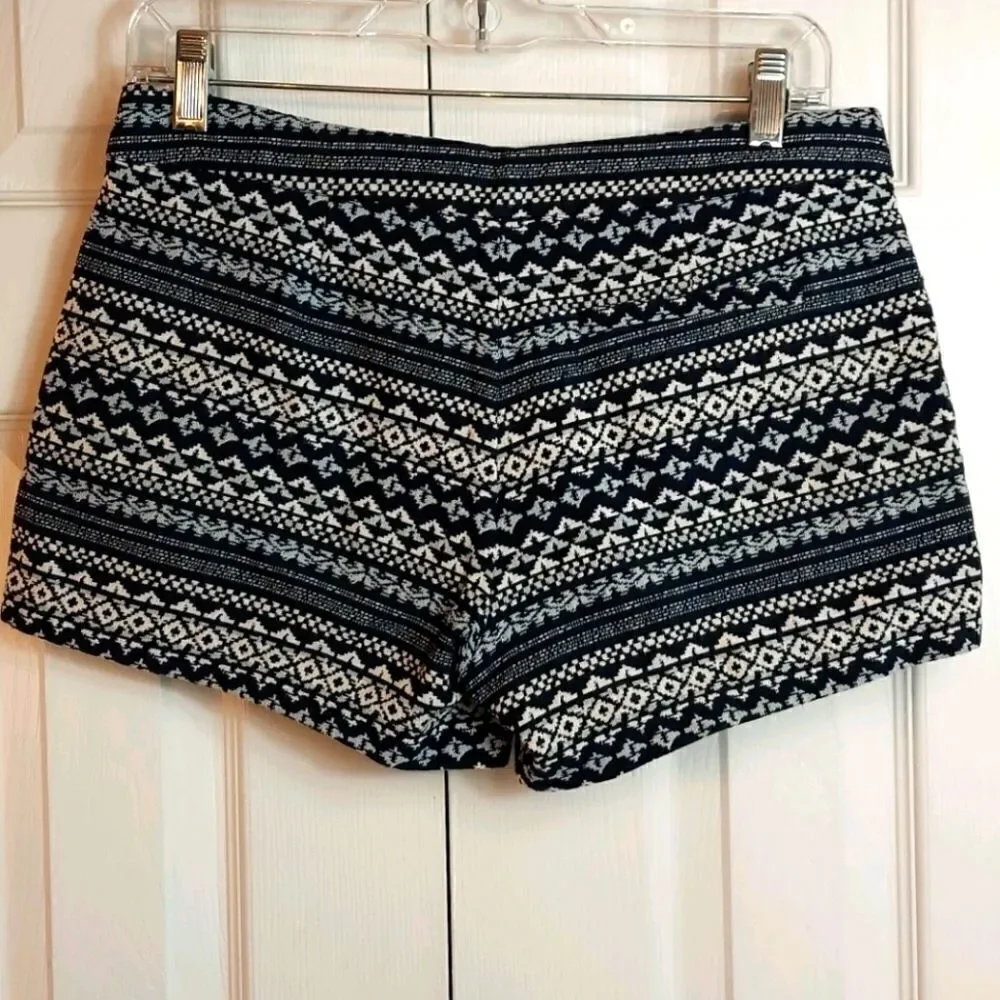 Joie Merci Jacquard Shorts in Dark Navy Sz 2